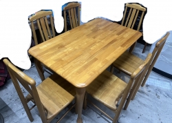 4.5尺．實木餐桌椅組．一桌六椅