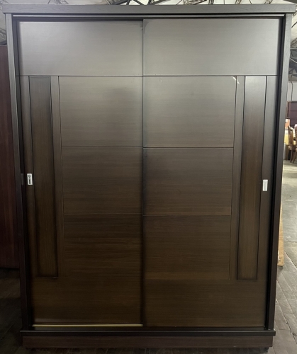 胡桃色．五尺．滑門衣櫃