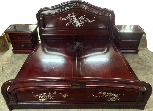 花梨木．雙人加大．六尺床組