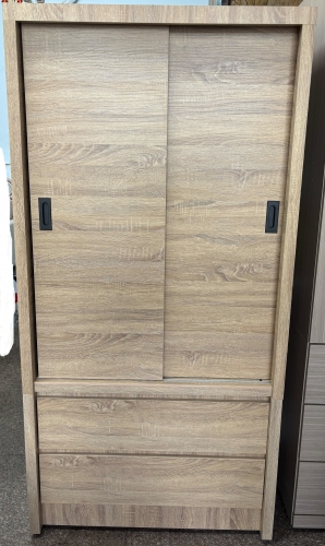 全新品．滑門式．三尺衣櫃