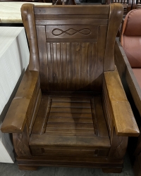 實木．單人椅