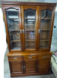 半實木．開門式．四尺書櫃