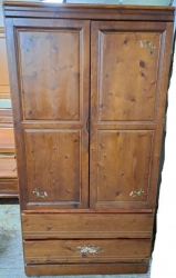 美式鄉村．半實木．開門式．三尺衣櫃