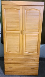 半實木．開門式．三尺衣櫃