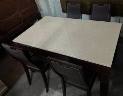 大理石面．4.8尺．餐桌椅組．一桌四椅