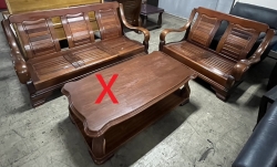 實木椅．兩件組。２＋３人座