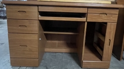 咖啡色．四尺．電腦桌．書桌